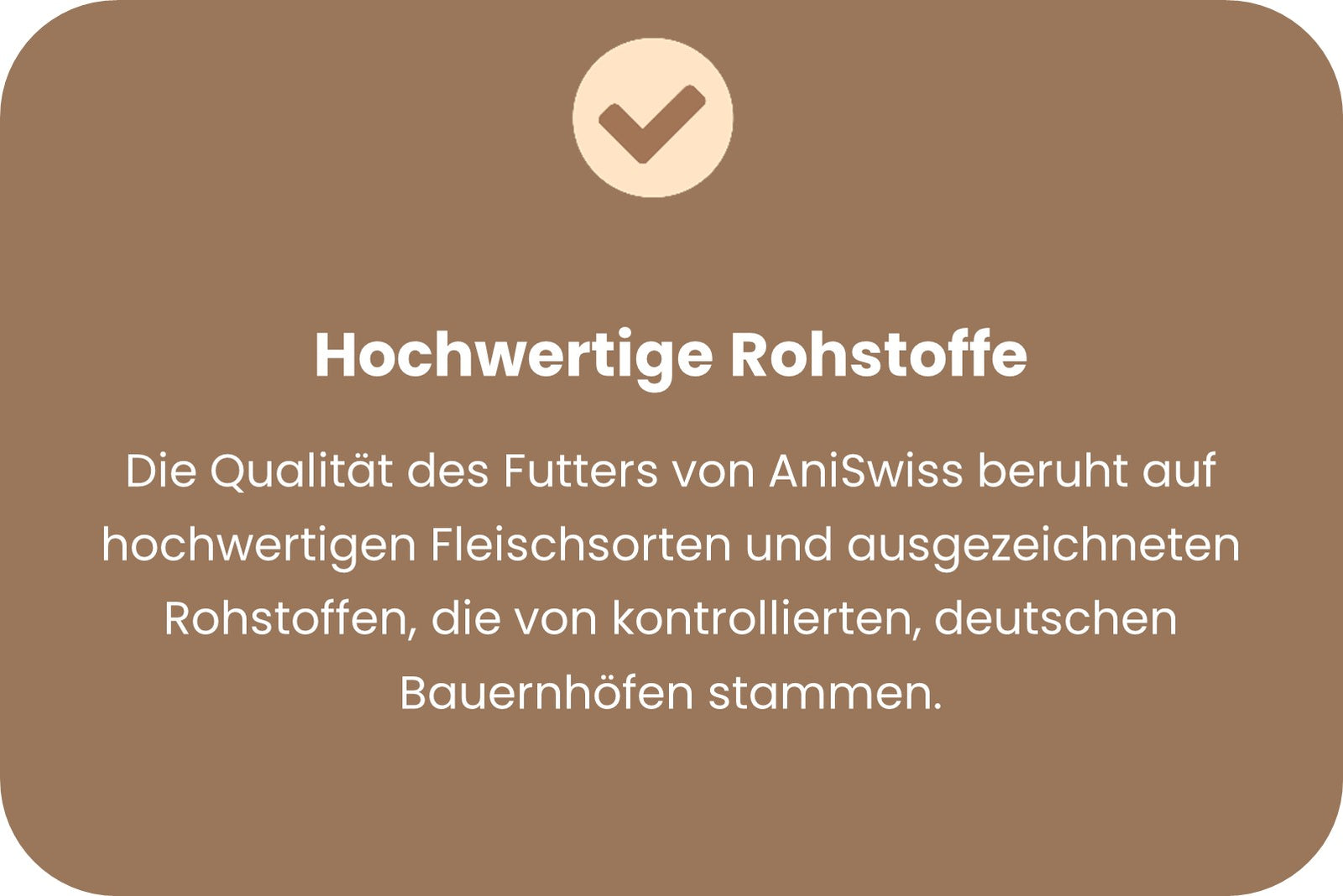AniSwiss Hundefutter Banner hochwertige Rohstoffe
