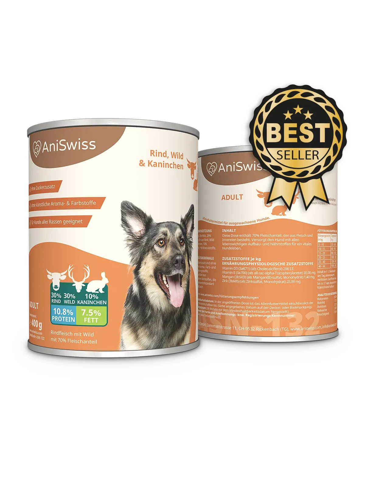 gesundes Hundefutter-Nassfutter Hund-mit Rind und Wild-Hundefutter Nass-Hundefutter getreidefrei