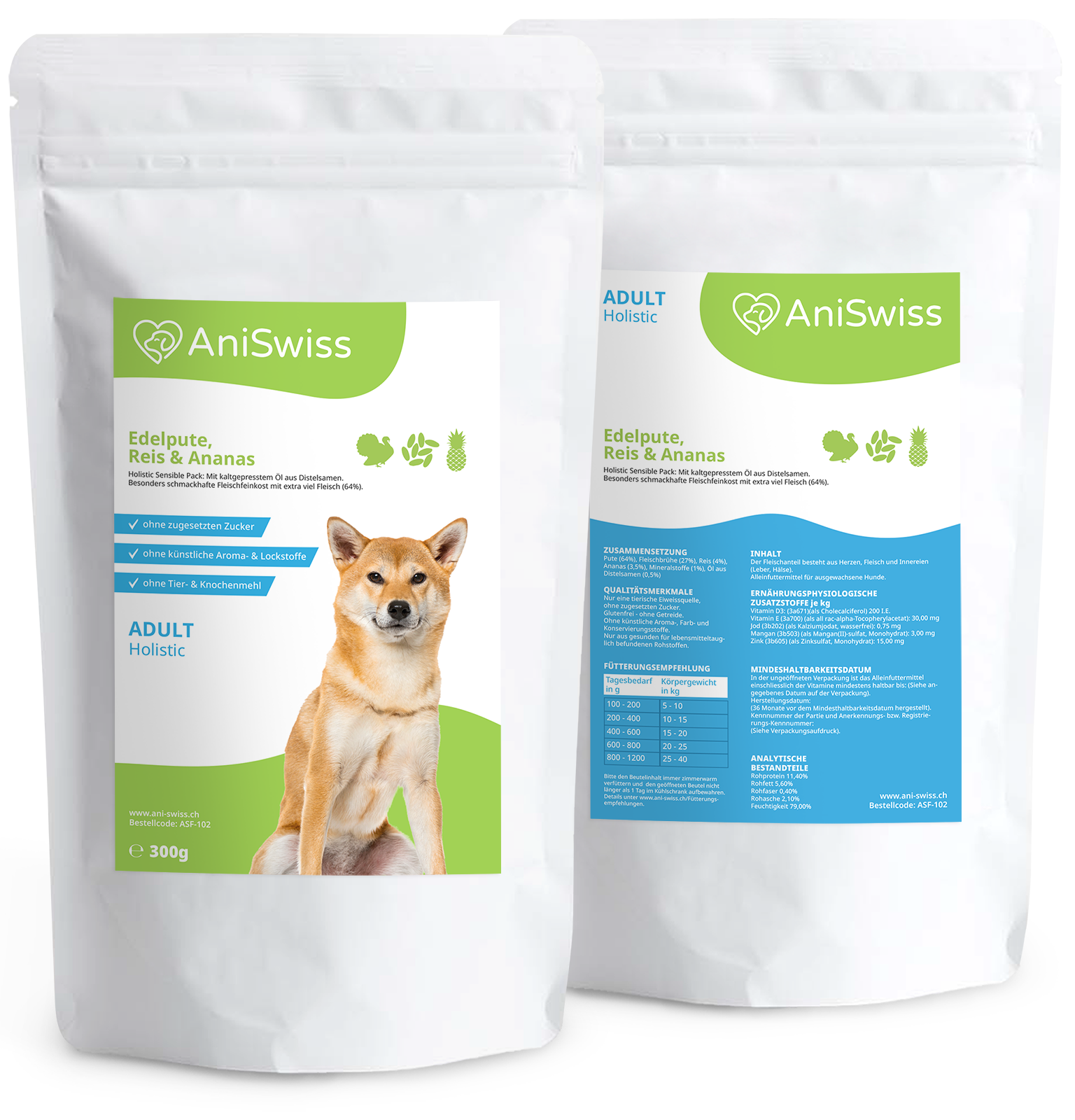Hundefutter Nass - Nassfutter Hund - Hundenassfutter mit Reis und Ananas und viel Fleisch