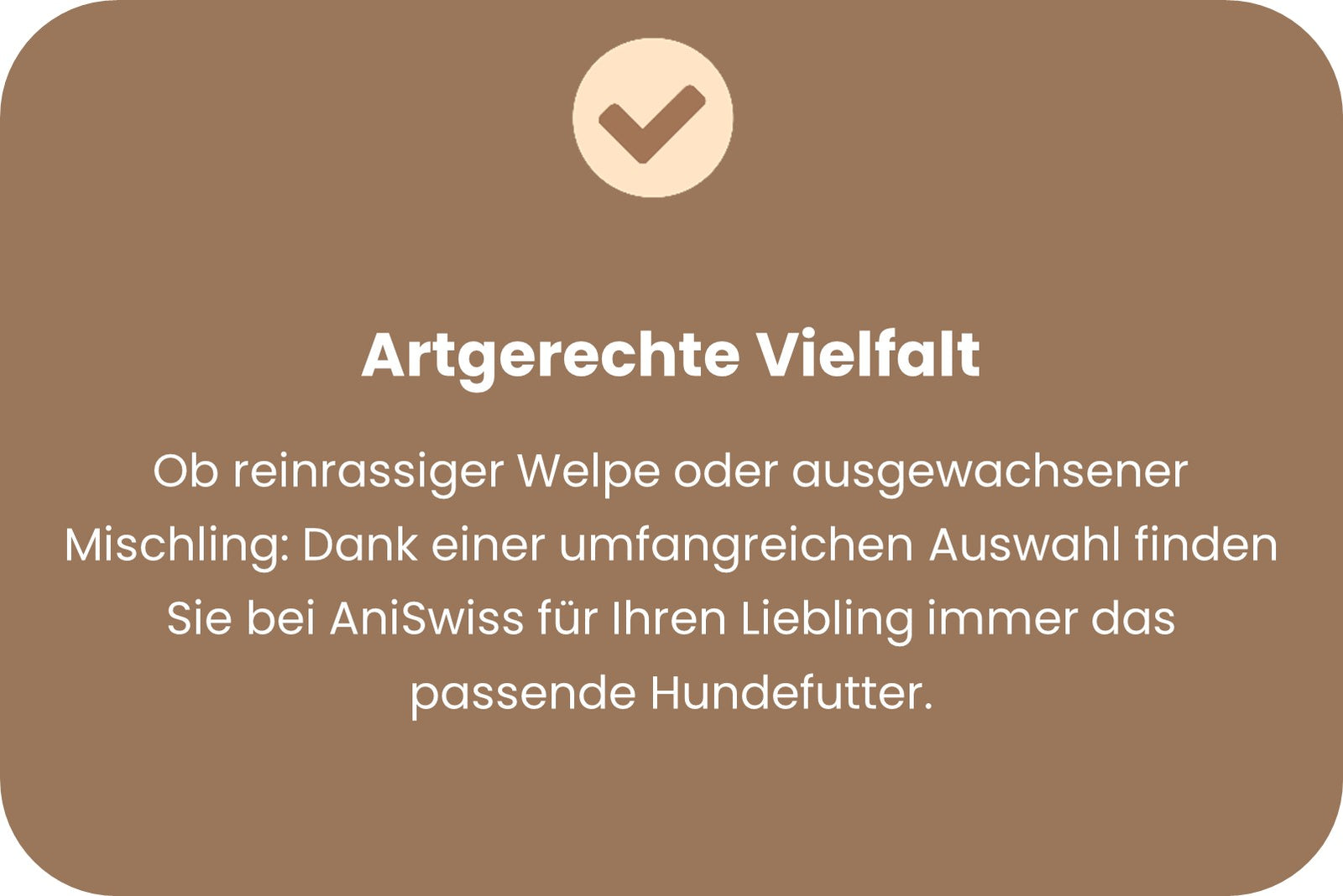 AniSwiss Hundefutter Banner artgerechte Vielfalt