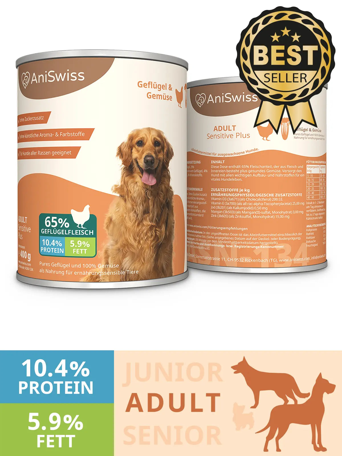 sensitiv Hundefutter-Nassfutter getreidefrei-Hundenahrung bestellen-Geflügel und Gemüse
